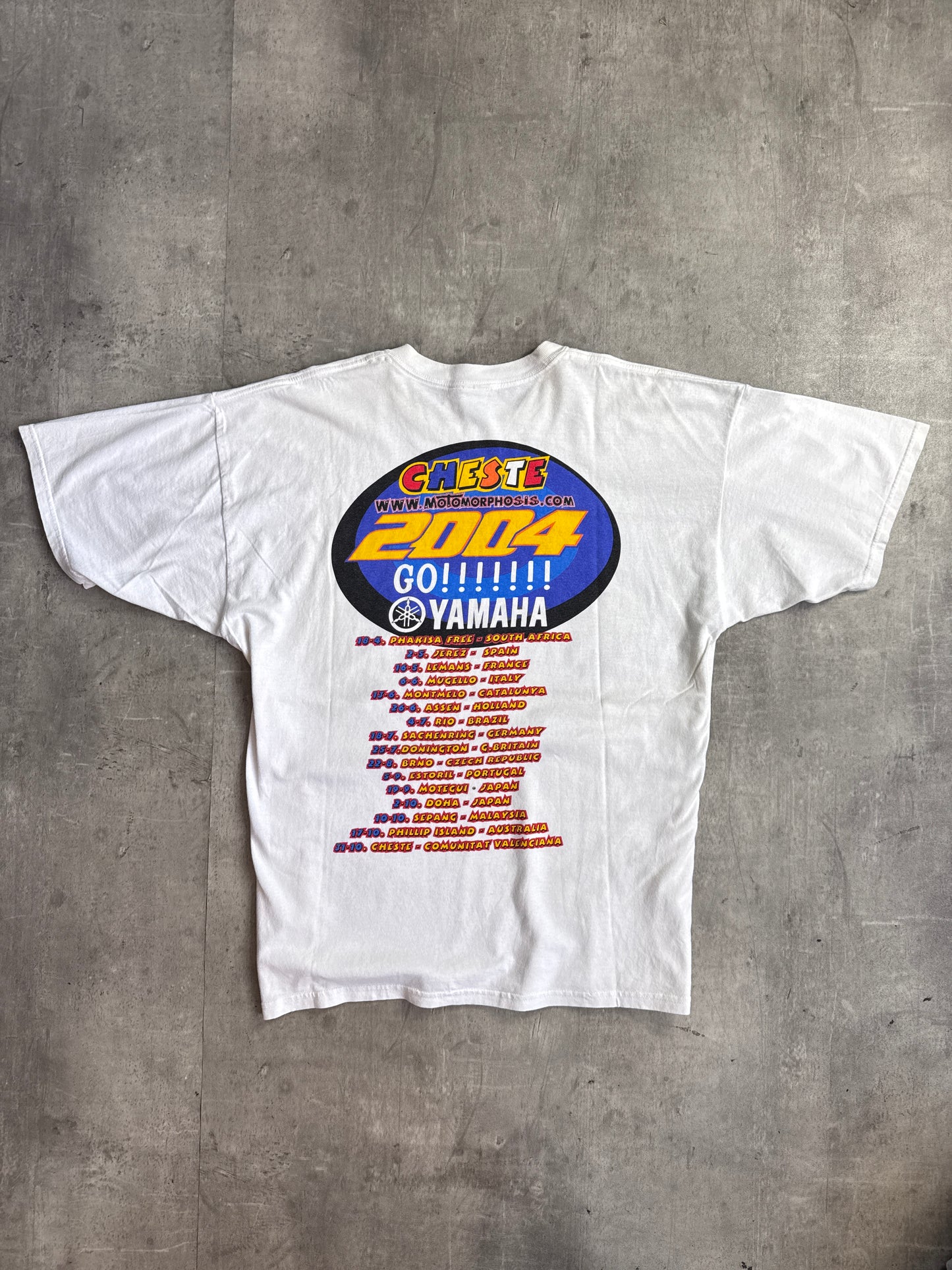 2004 Nascar White Graphic Tee