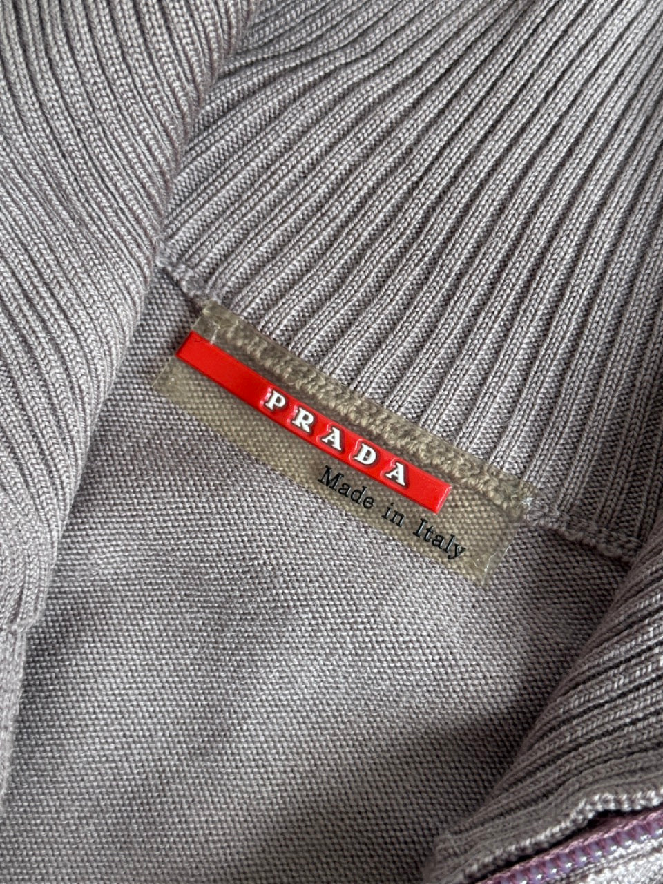 Prada Mauve Knit Zipper