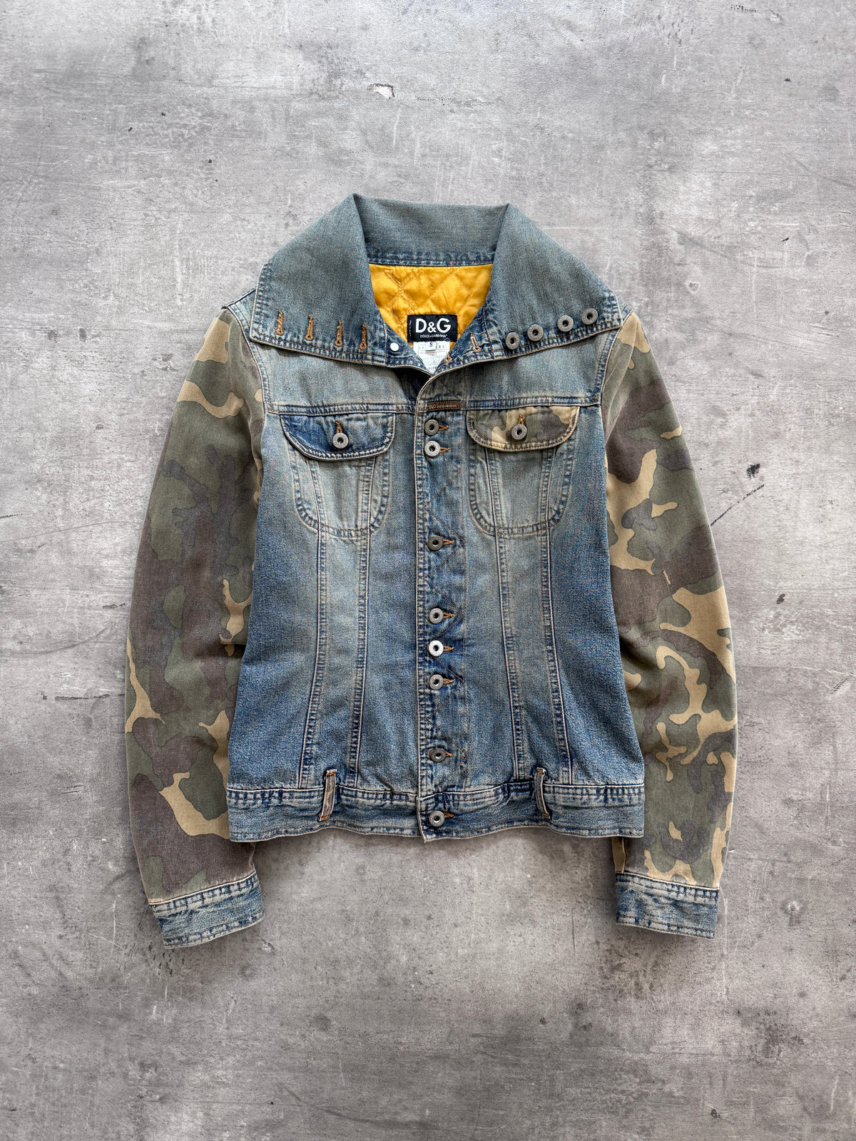 D&G Camo Sleeve Denim Jacket