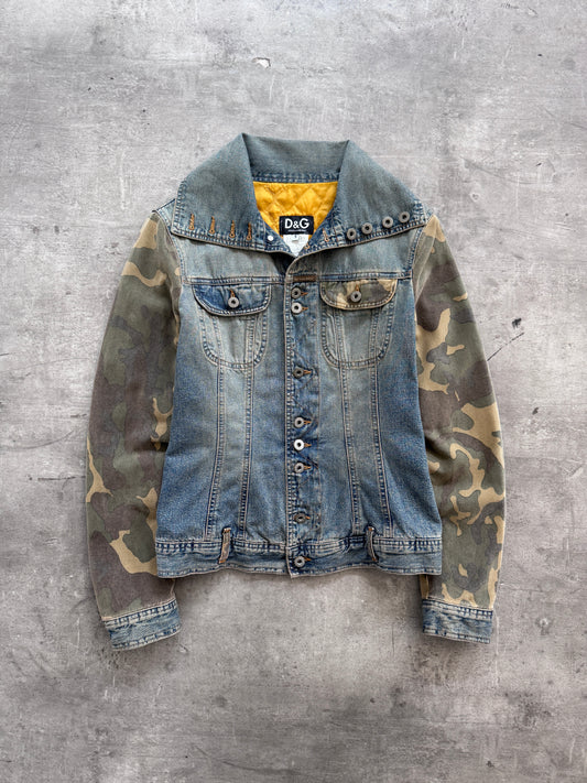 D&G Camo Sleeve Denim Jacket