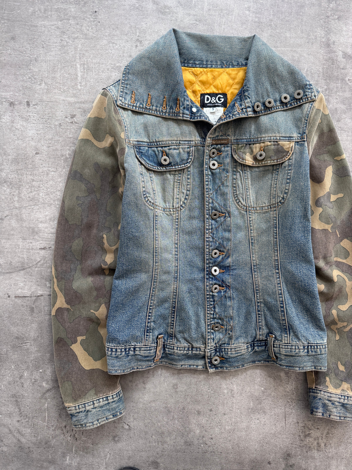 D&G Camo Sleeve Denim Jacket