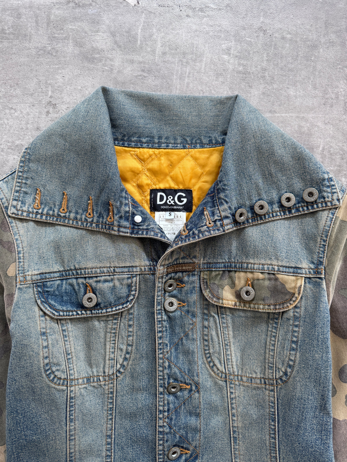 D&G Camo Sleeve Denim Jacket