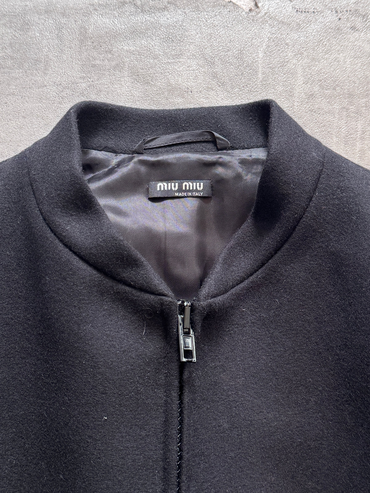 Miu Miu Wool Structured Bomber Jacket