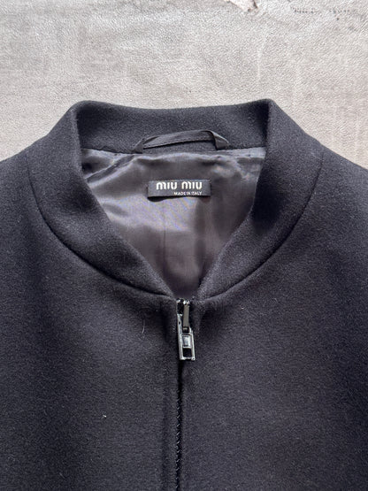 Miu Miu Wool Structured Bomber Jacket
