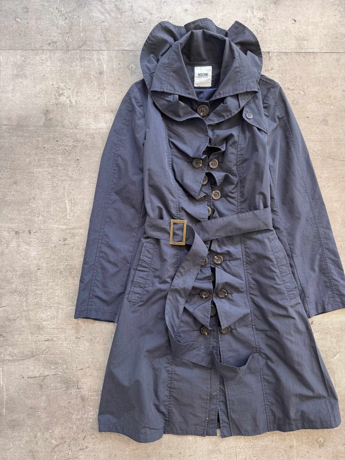 Moschino Cheap and Chic Navy Trench Coat