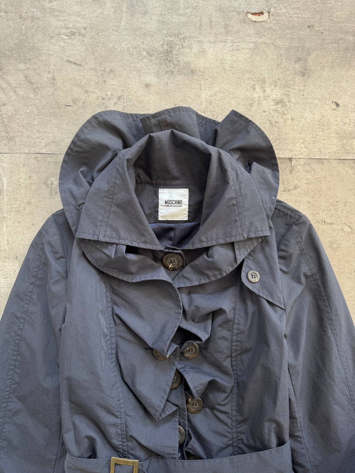 Moschino Cheap and Chic Navy Trench Coat