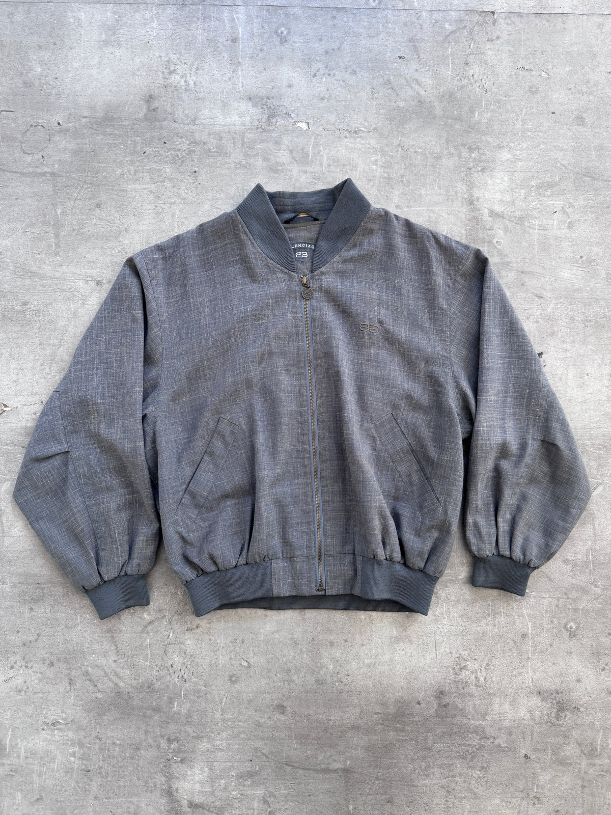 Balenciaga Paris Grey Bomber Jacket