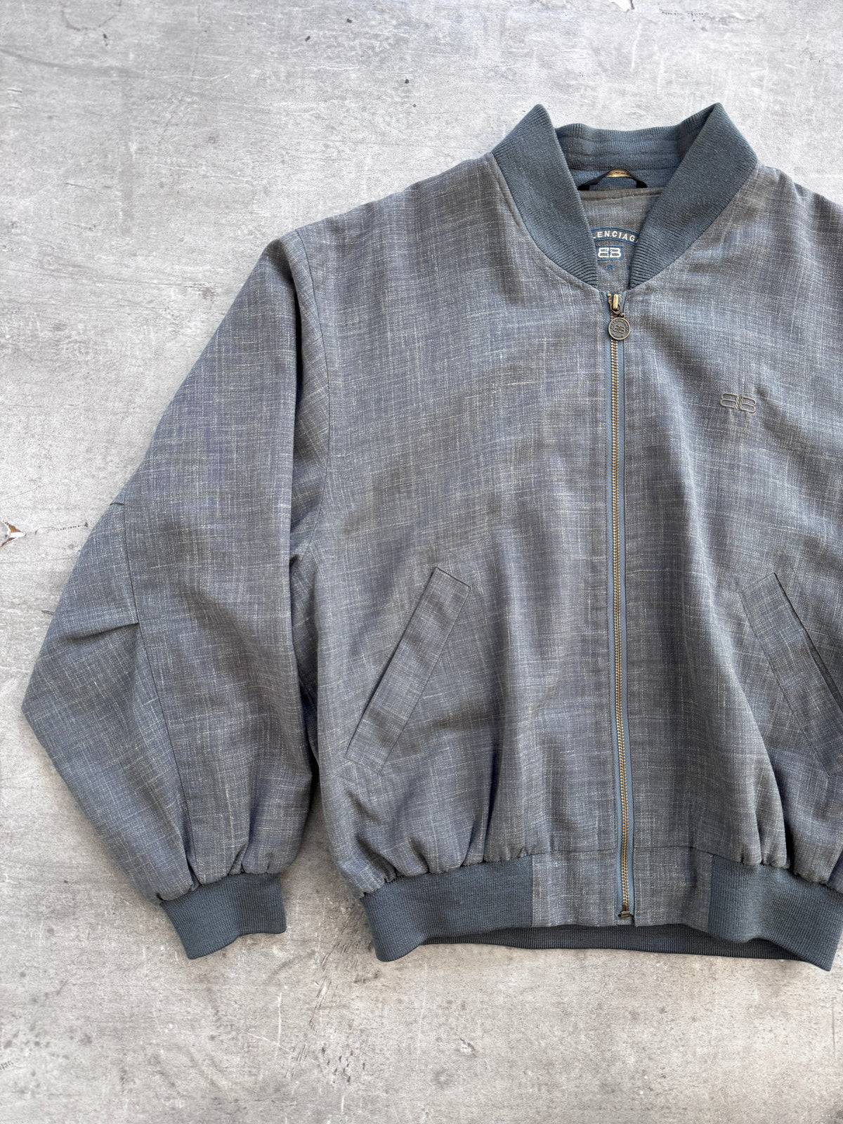 Balenciaga Paris Grey Bomber Jacket