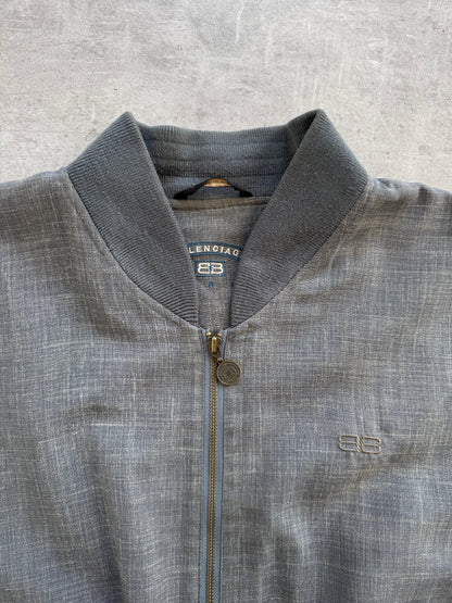 Balenciaga Paris Grey Bomber Jacket