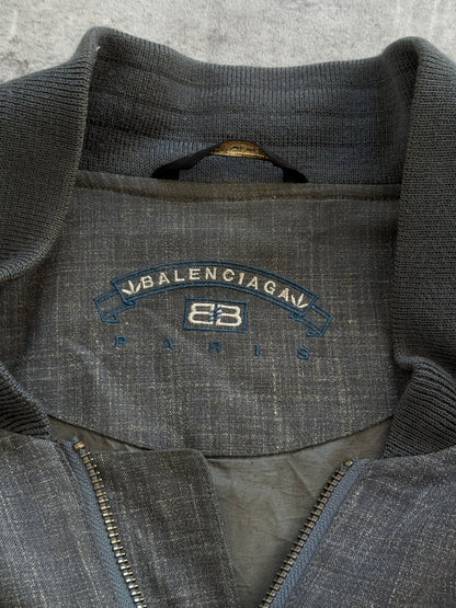 Balenciaga Paris Grey Bomber Jacket