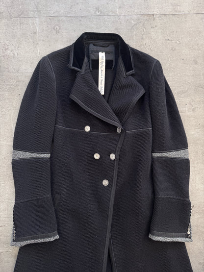 Marithé Francois Girbaud Wool Chevron Detailing Coat