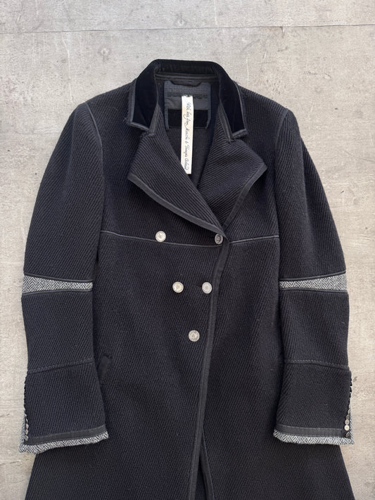 Marithé Francois Girbaud Wool Chevron Detailing Coat