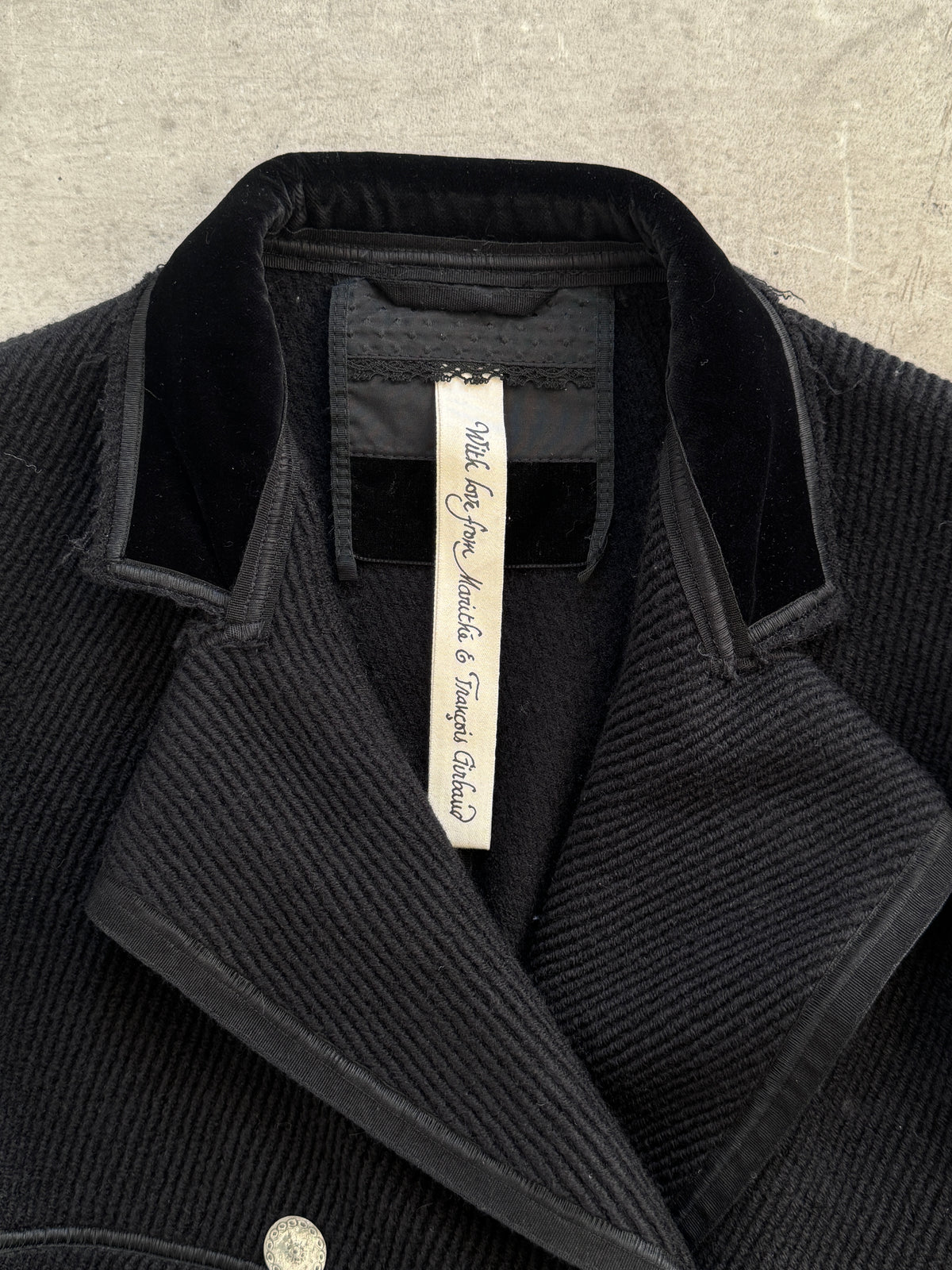 Marithé Francois Girbaud Wool Chevron Detailing Coat