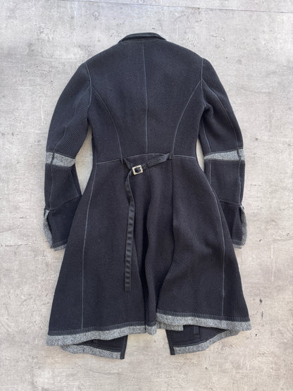 Marithé Francois Girbaud Wool Chevron Detailing Coat