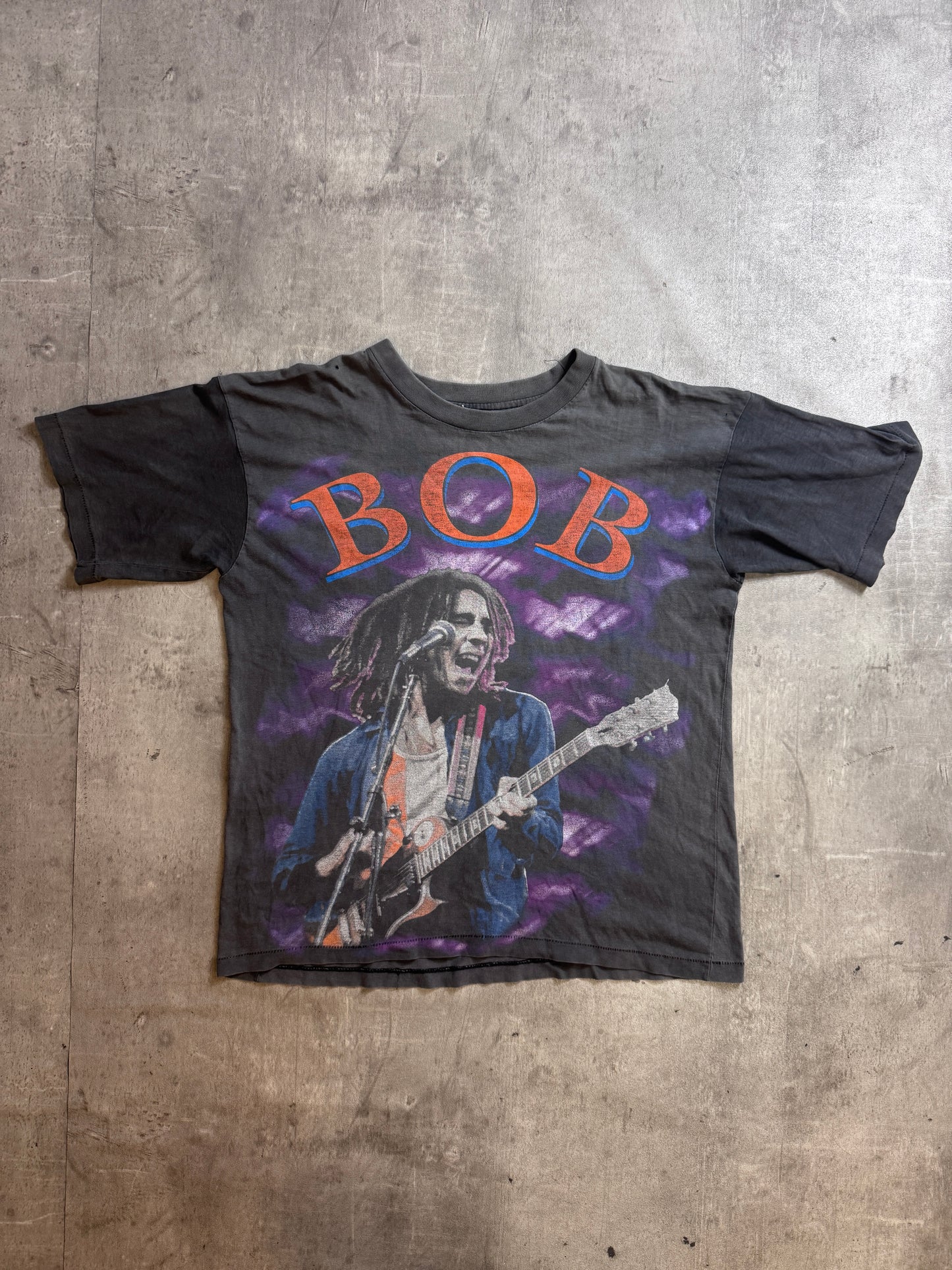 90s Bob Marley Double-Sided Graphic Single Stich Tee