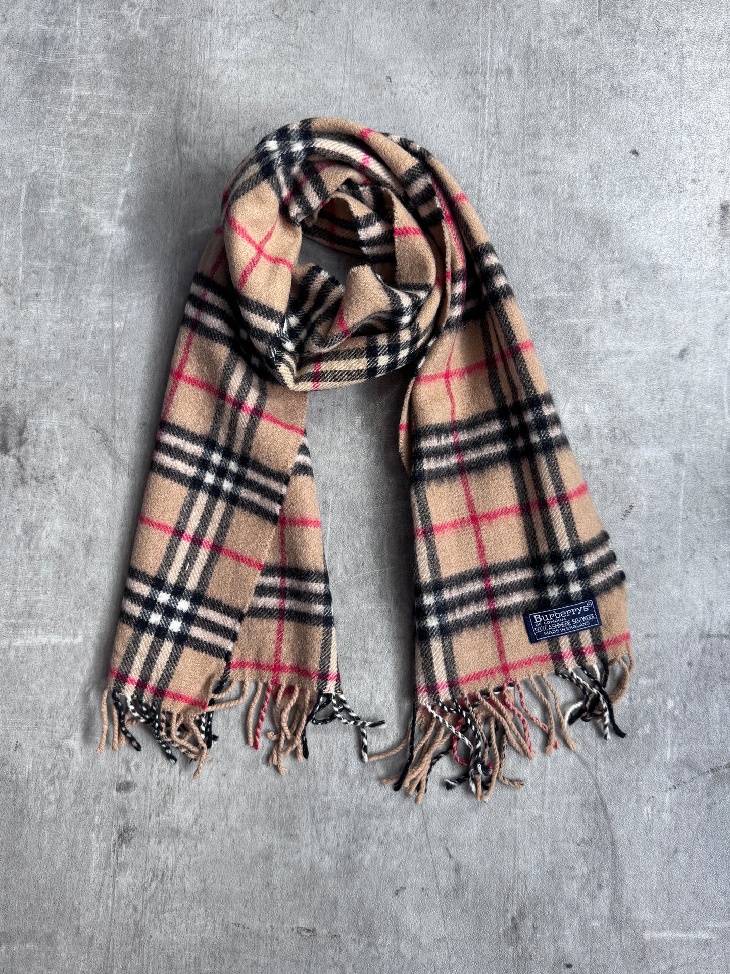 Burberry Classic Nova Check 50% Cashmere 50% Wool Scarf