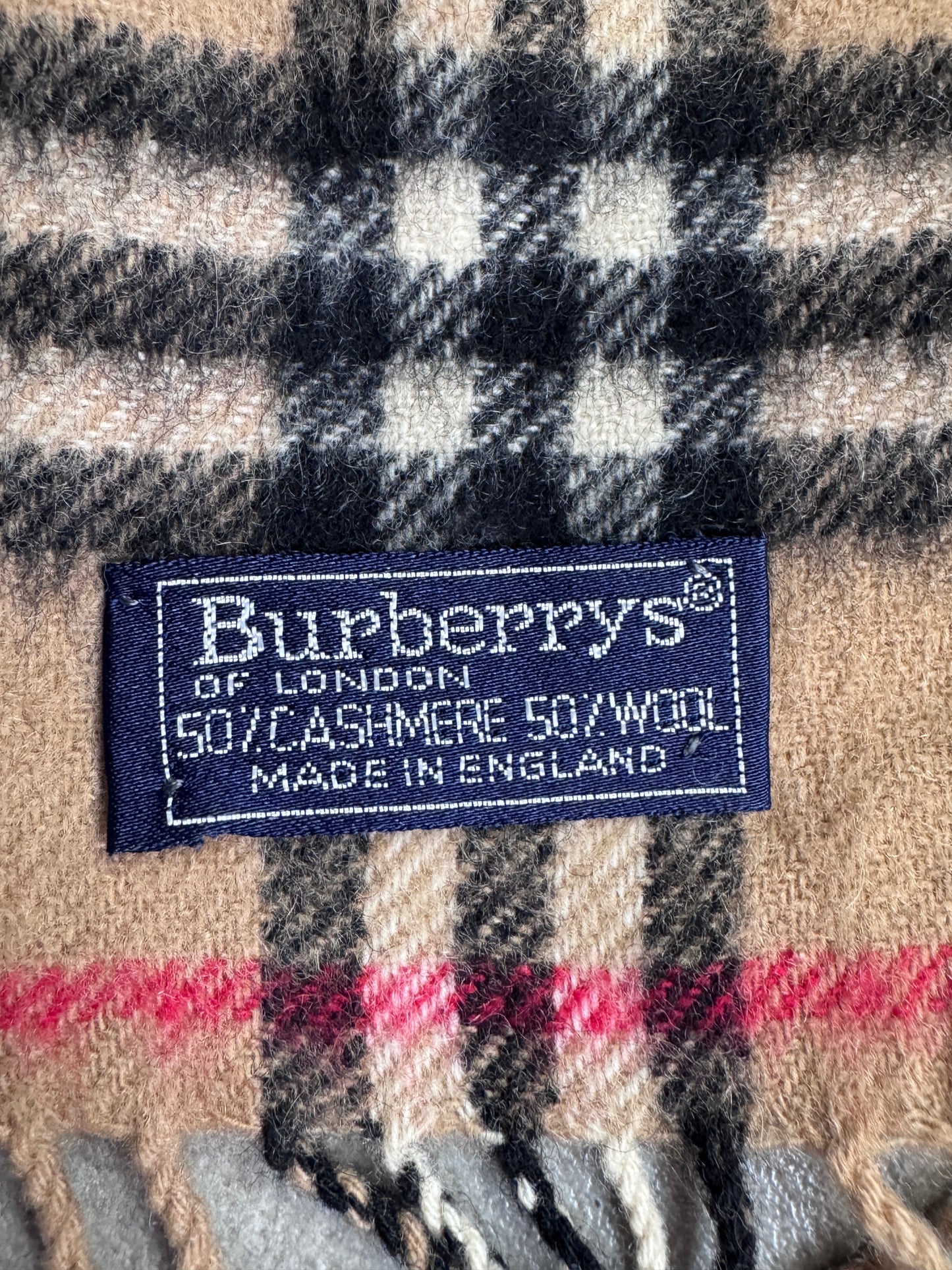 Burberry Classic Nova Check 50% Cashmere 50% Wool Scarf