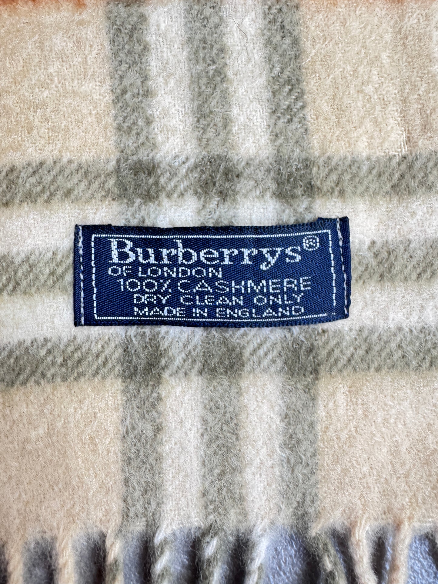 Burberry Yellow Nova Check 100% Cashmere Scarf
