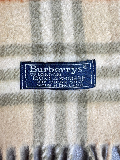 Burberry Yellow Nova Check 100% Cashmere Scarf