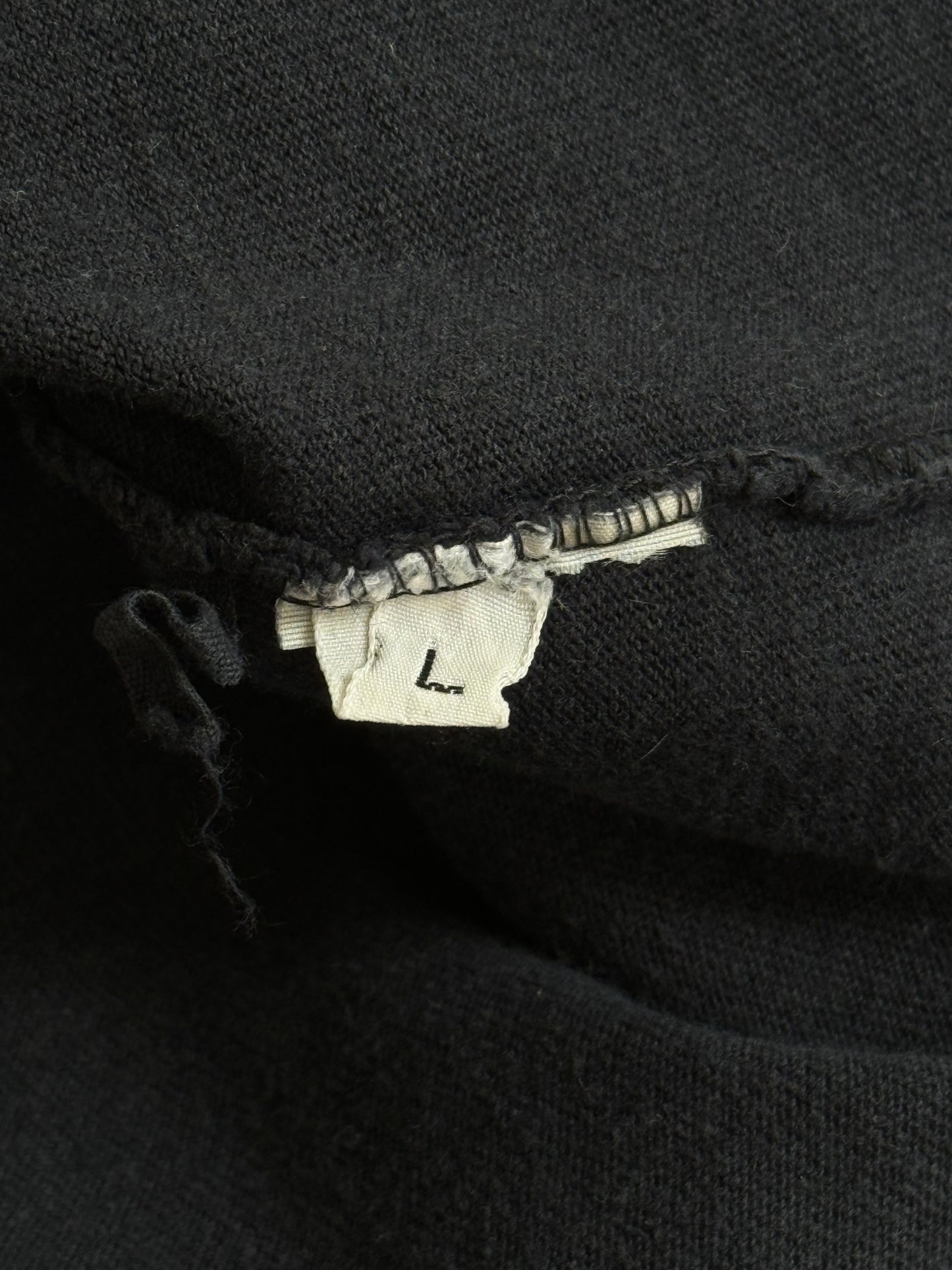 1990's Stone Island Navy LS Embroidered Spellout Tee