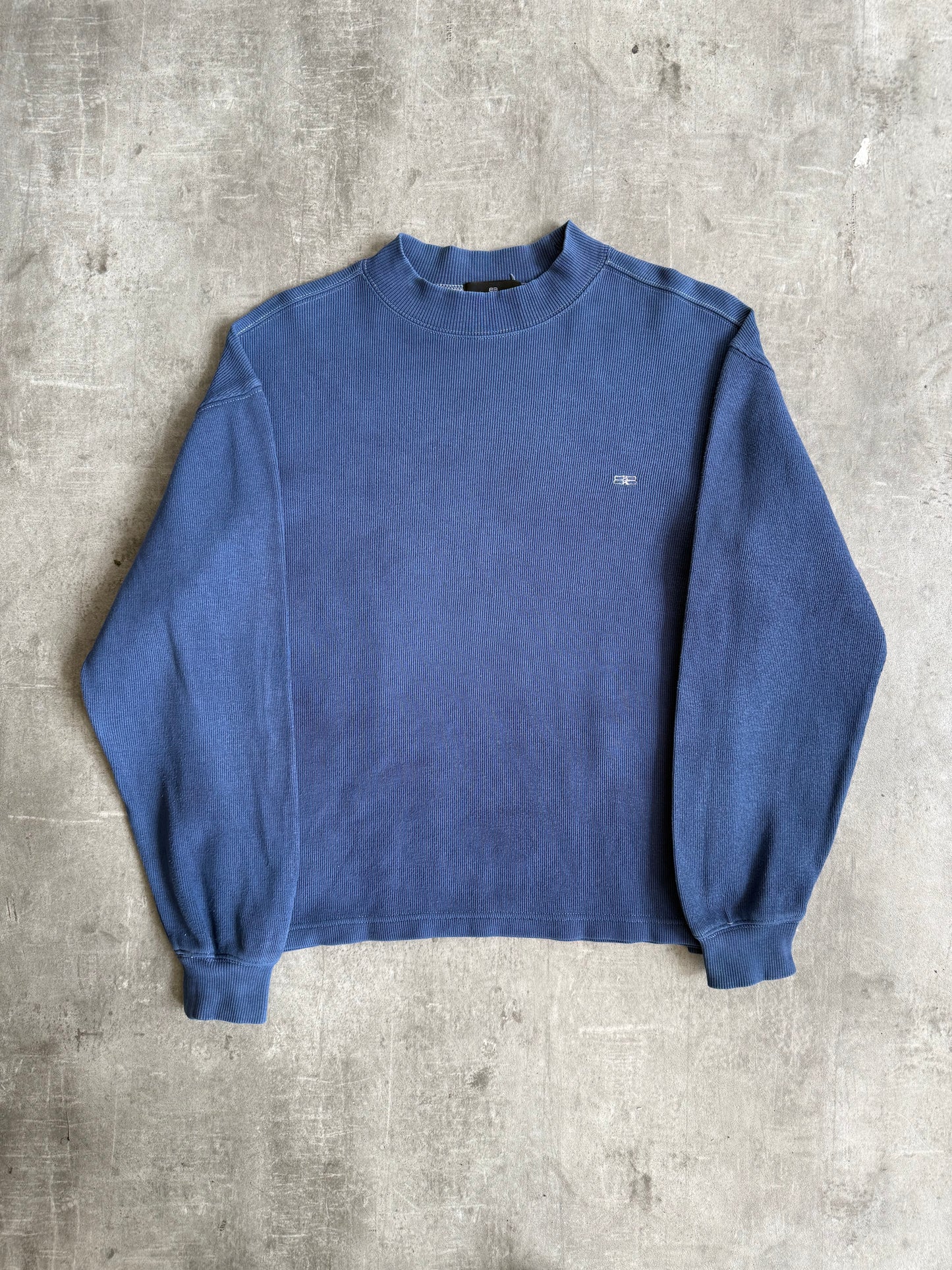 2000's Balenciaga Garment Dyed Mock Neck Cotton Crewneck