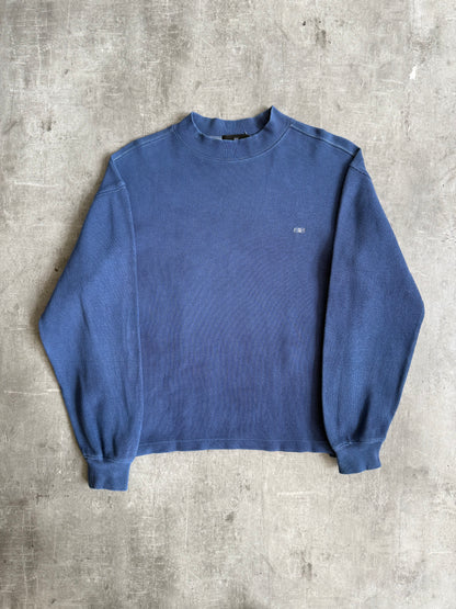 2000's Balenciaga Garment Dyed Mock Neck Cotton Crewneck