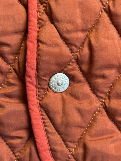 1980s Stone Island Burnt Orange Quilted Rope Vest