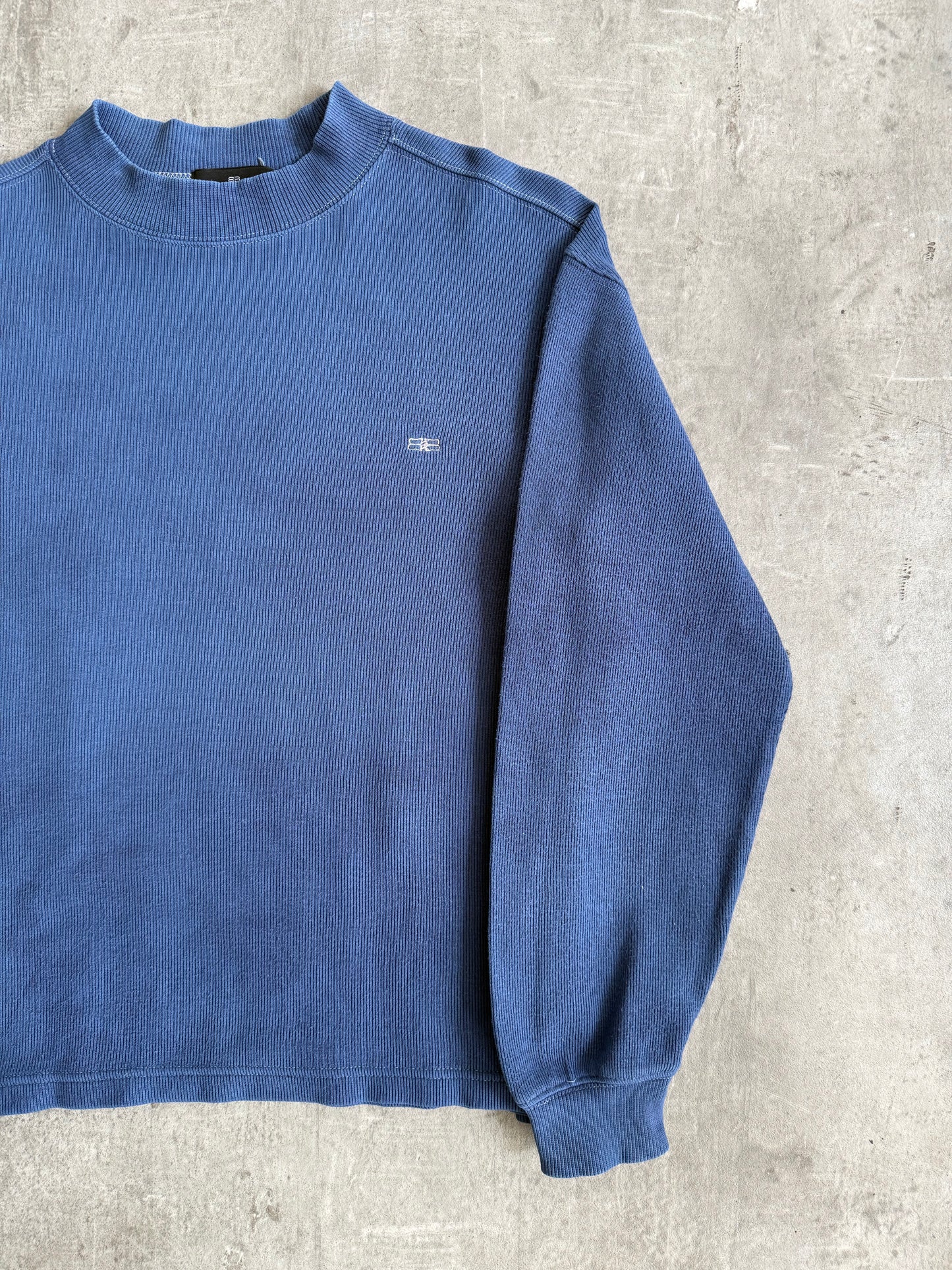 2000's Balenciaga Garment Dyed Mock Neck Cotton Crewneck