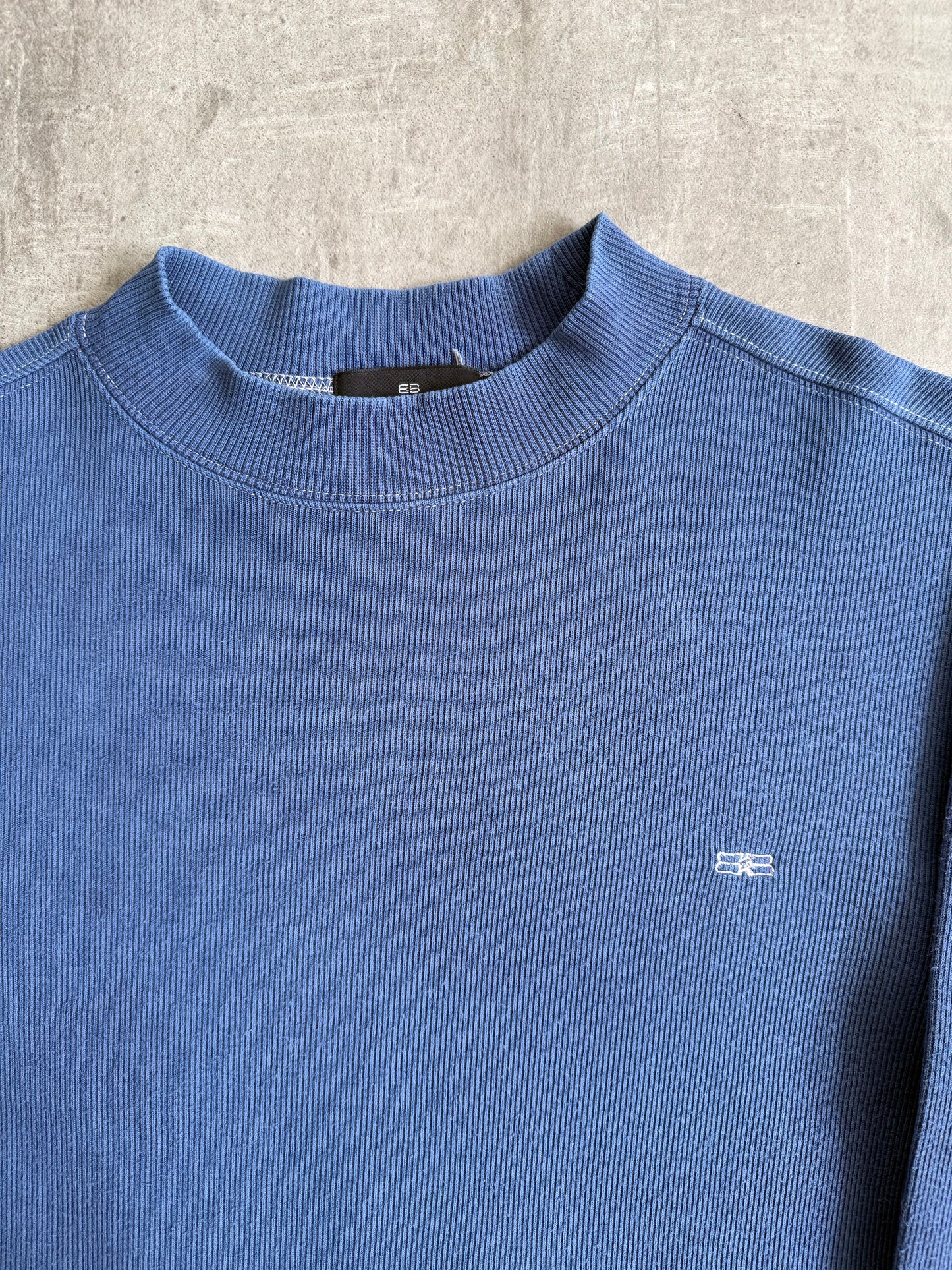 2000's Balenciaga Garment Dyed Mock Neck Cotton Crewneck