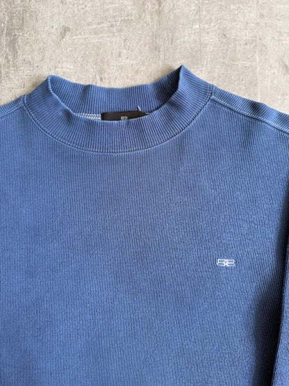 2000's Balenciaga Garment Dyed Mock Neck Cotton Crewneck