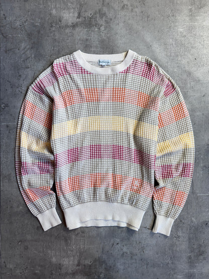 Burberry Beige Light Multi Cotton Knit Sweater
