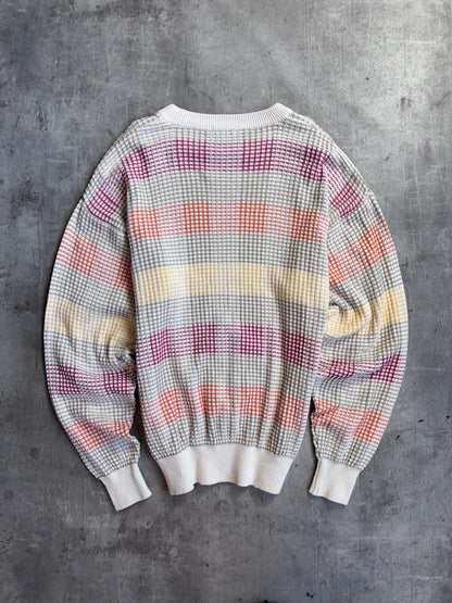 Burberry Beige Light Multi Cotton Knit Sweater