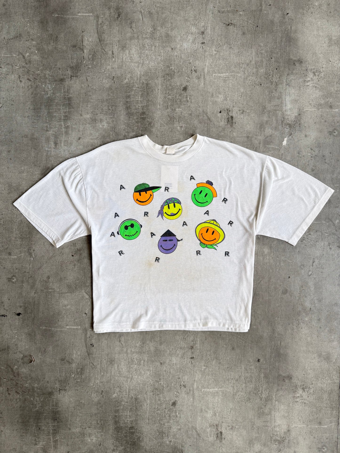 1980's Acid House Smiley Rave Graphic Tee