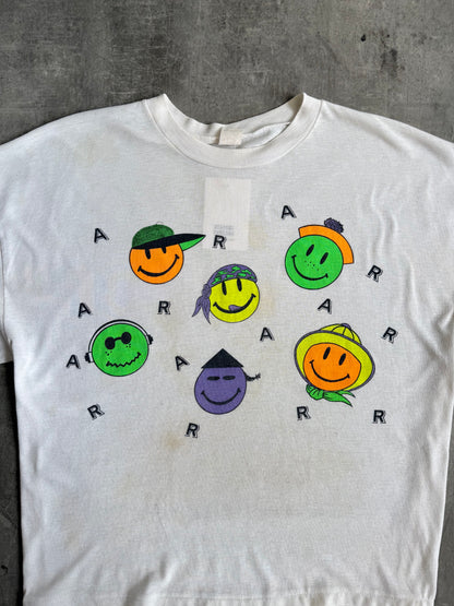 1980's Acid House Smiley Rave Graphic Tee