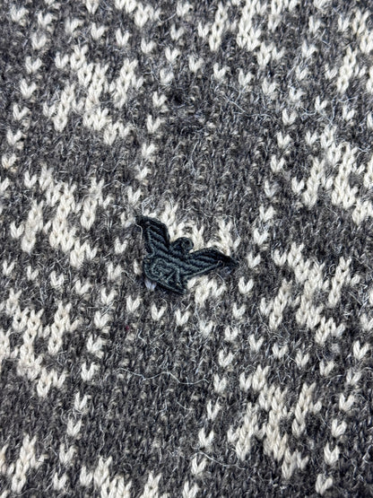 1980s Emporio Armani Patterned Intarsia Wool Knit Multi Sweater