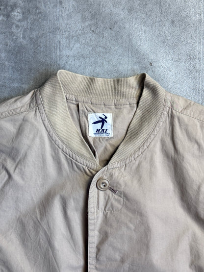 Issey Miyake Hai Ribbed Hybrid Sand Bomber Jacket