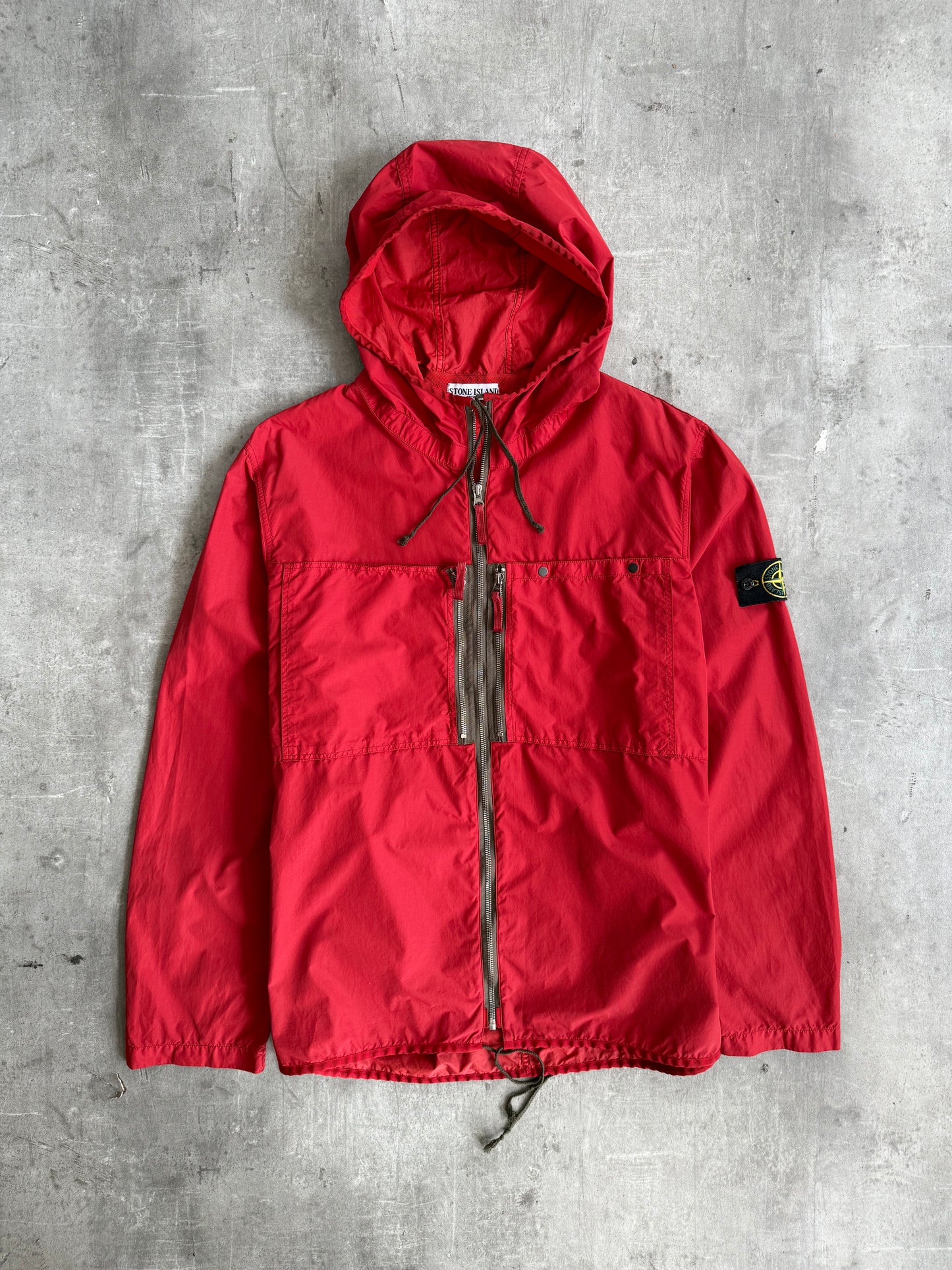 S/S 2010 Stone Island Nylon Double Pocket Red Smock Jacket