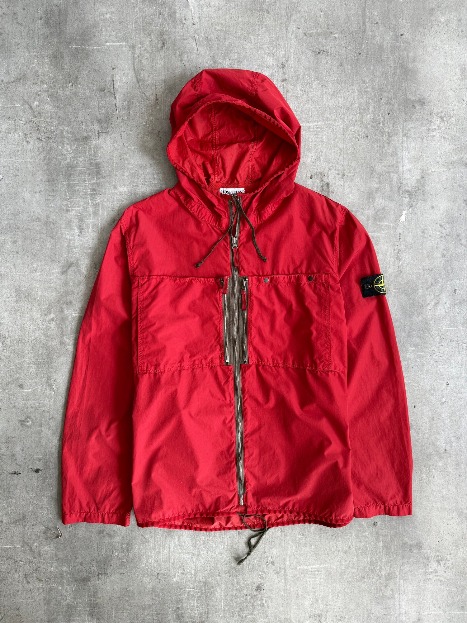 S/S 2010 Stone Island Nylon Double Pocket Red Smock Jacket