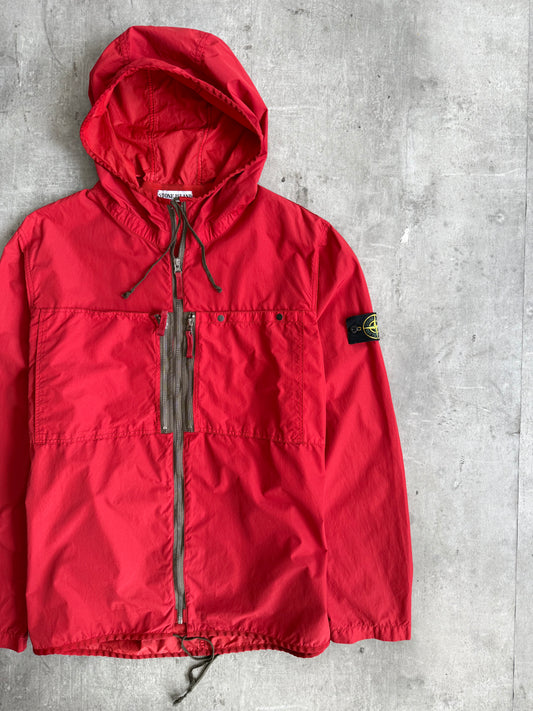 S/S 2010 Stone Island Nylon Double Pocket Red Smock Jacket
