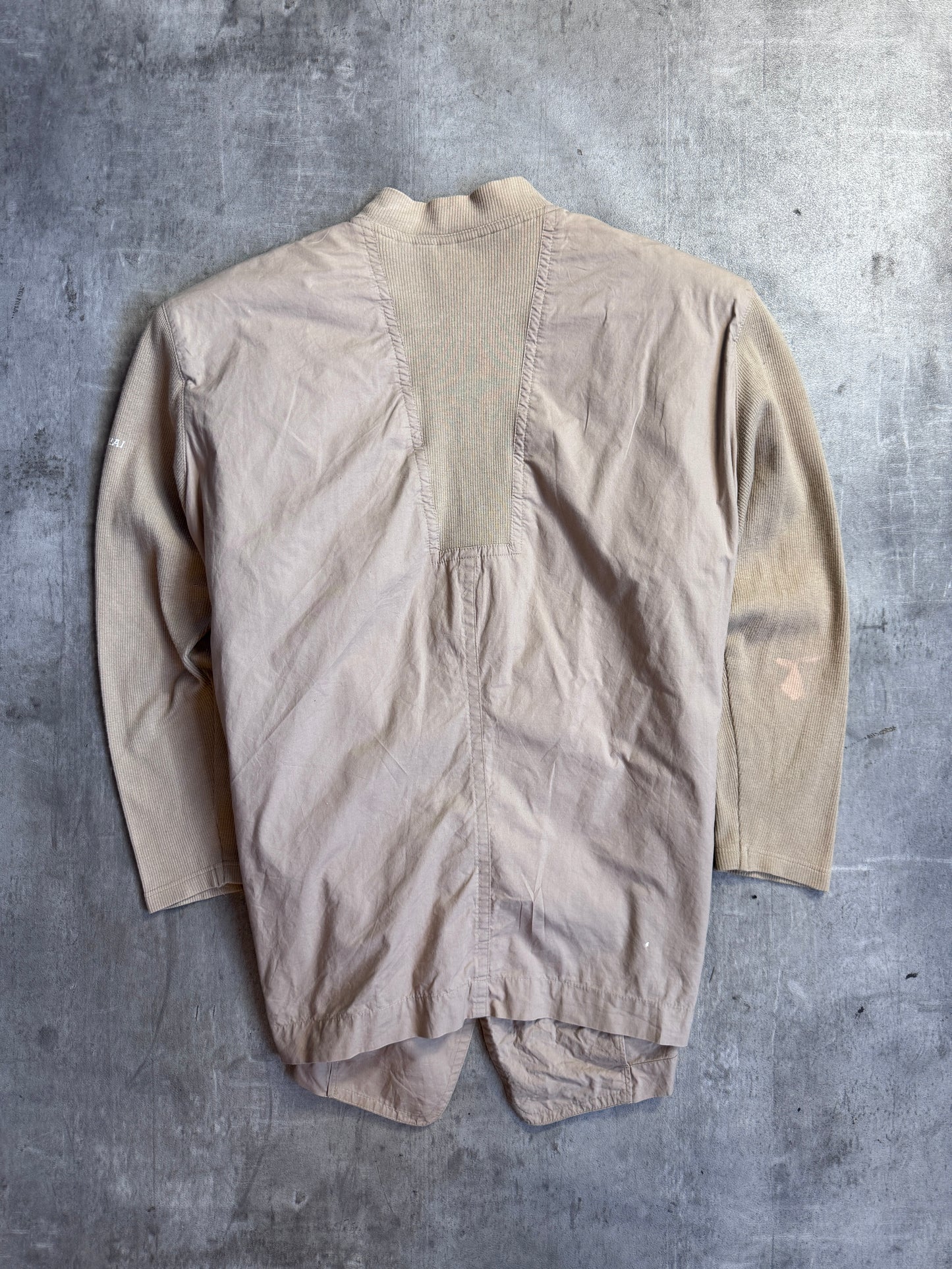 Issey Miyake Hai Ribbed Hybrid Sand Bomber Jacket