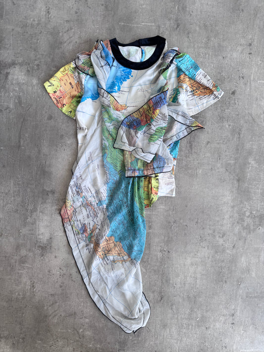 Sacai Map Layered Midi Dress