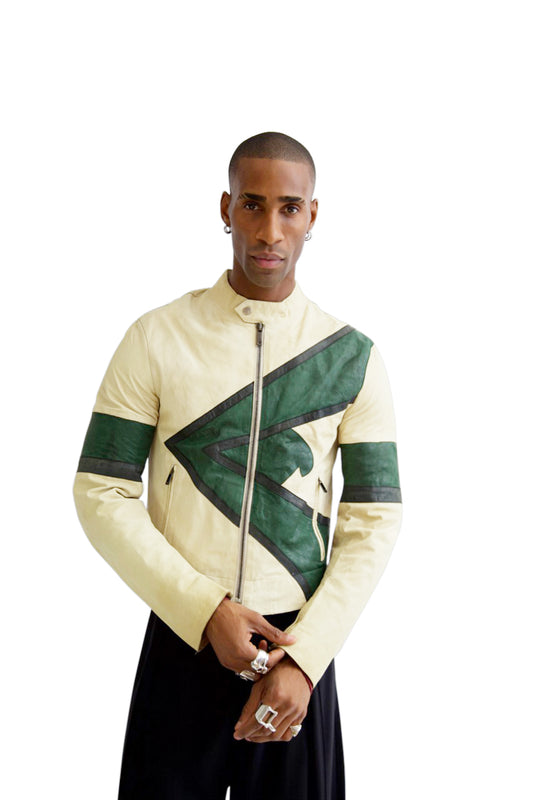 S/S 2005 Giorgio Armani Abstract Double Ended Leather Jacket