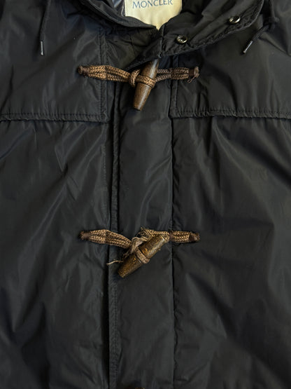 Moncler Black Hook Fastening Puffer Coat
