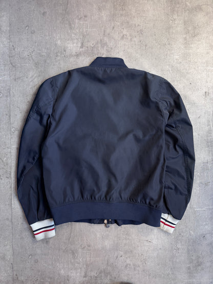 Moncler Navy Nylon Cuffed Bomber Jacket