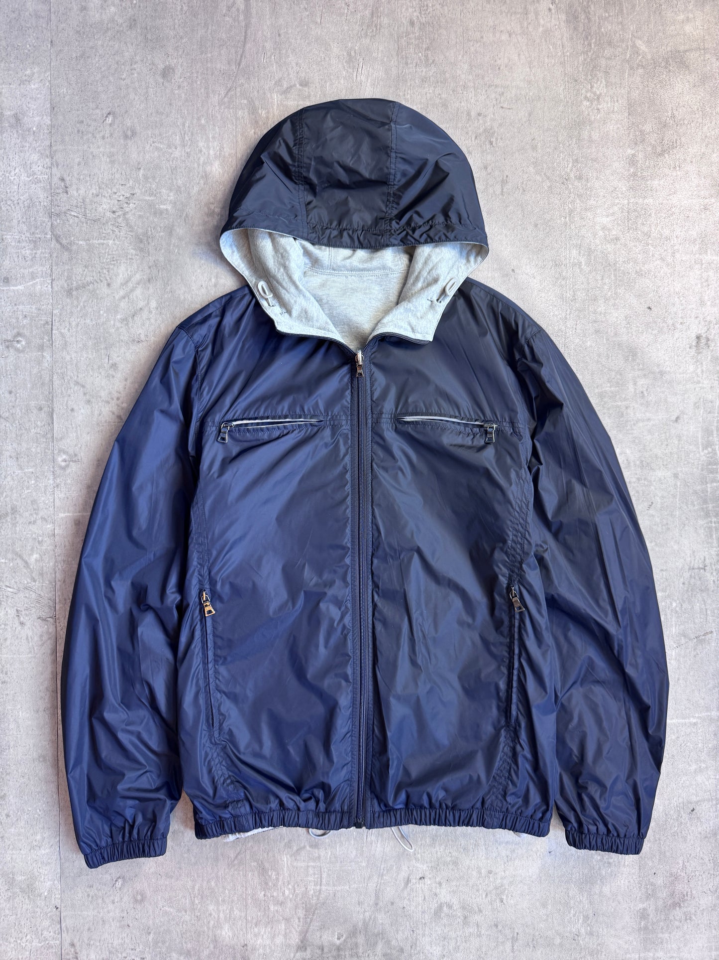 Prada Sport Reversible Hybrid Hooded Technical Jacket