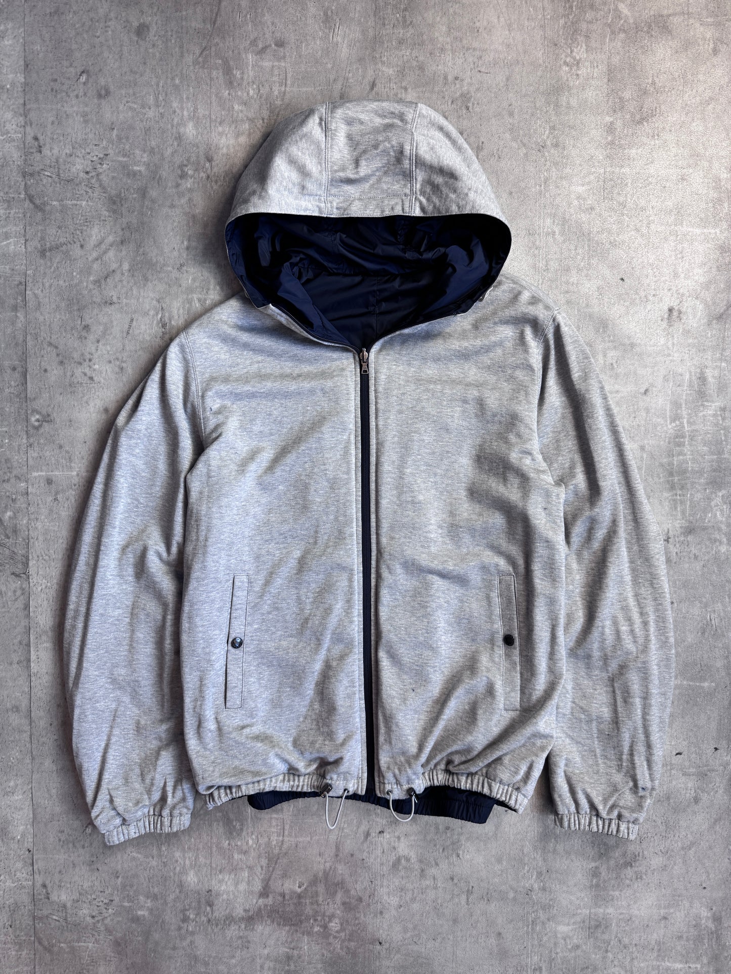 Prada Sport Reversible Hybrid Hooded Technical Jacket