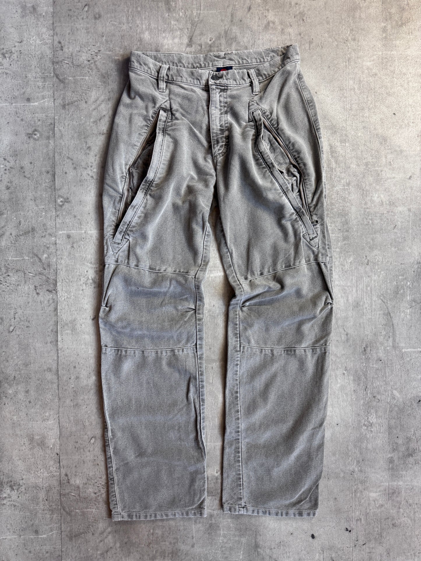 Dolce and Gabbana Textured Grey Utility Trousers