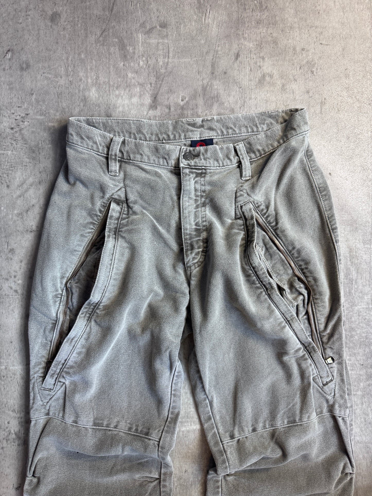 Dolce and Gabbana Textured Grey Utility Trousers