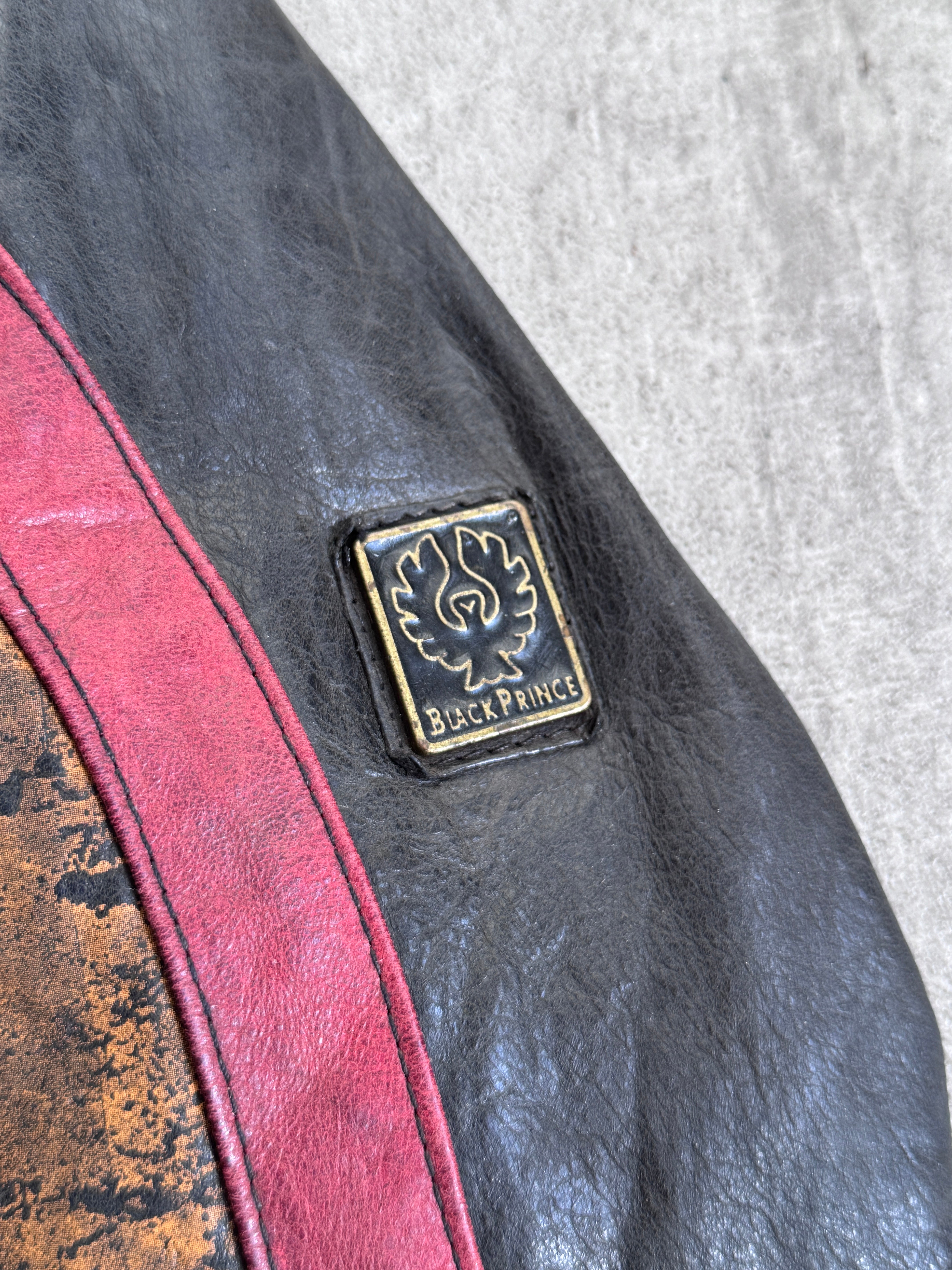 Belstaff Black Prince 'Save Tibet' Painted Moto Leather Jacket Belstaff Black Prince 'Save Tibet' Painted Moto Leather Jacket