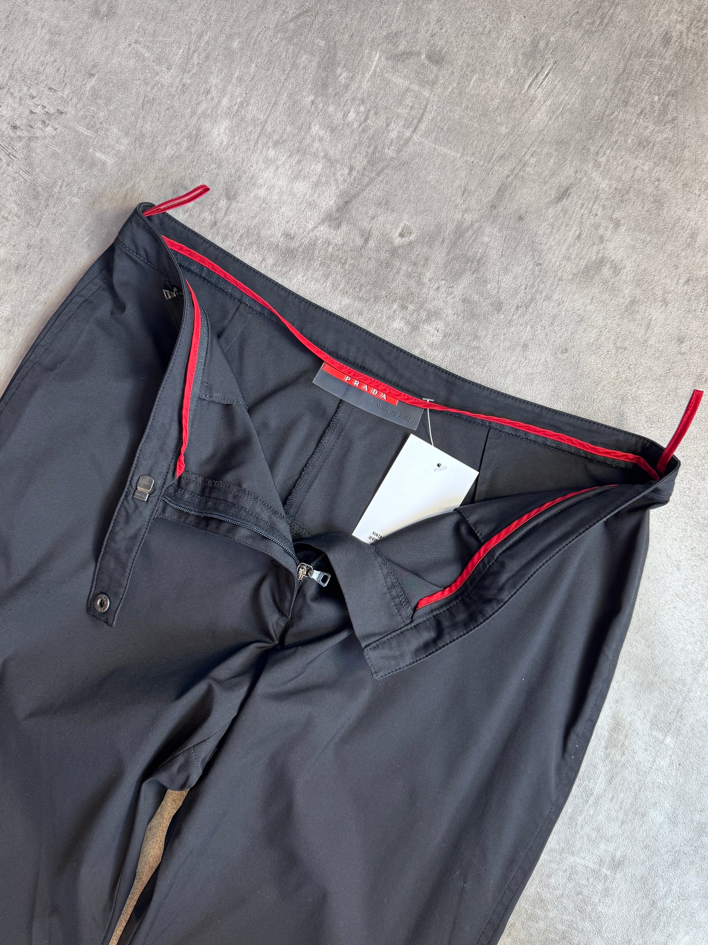 Prada Navy Lightweight Nylon Technical Trousers